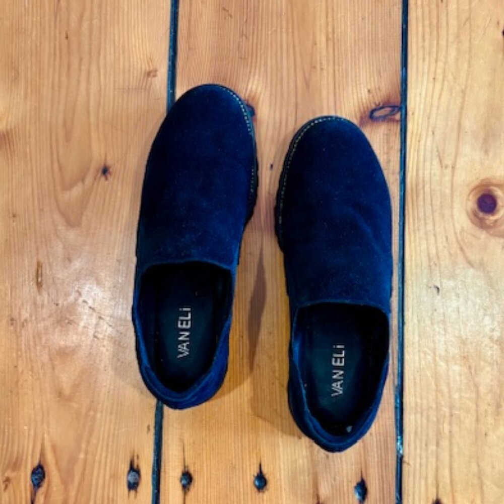 Women's VANELi Zivana weatherproof black suede loafers, size 7 - Picture 3 of 9